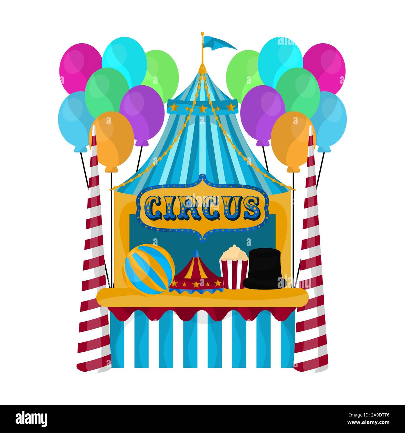 Isolated circus carpet over a white background - Vector illustration ...