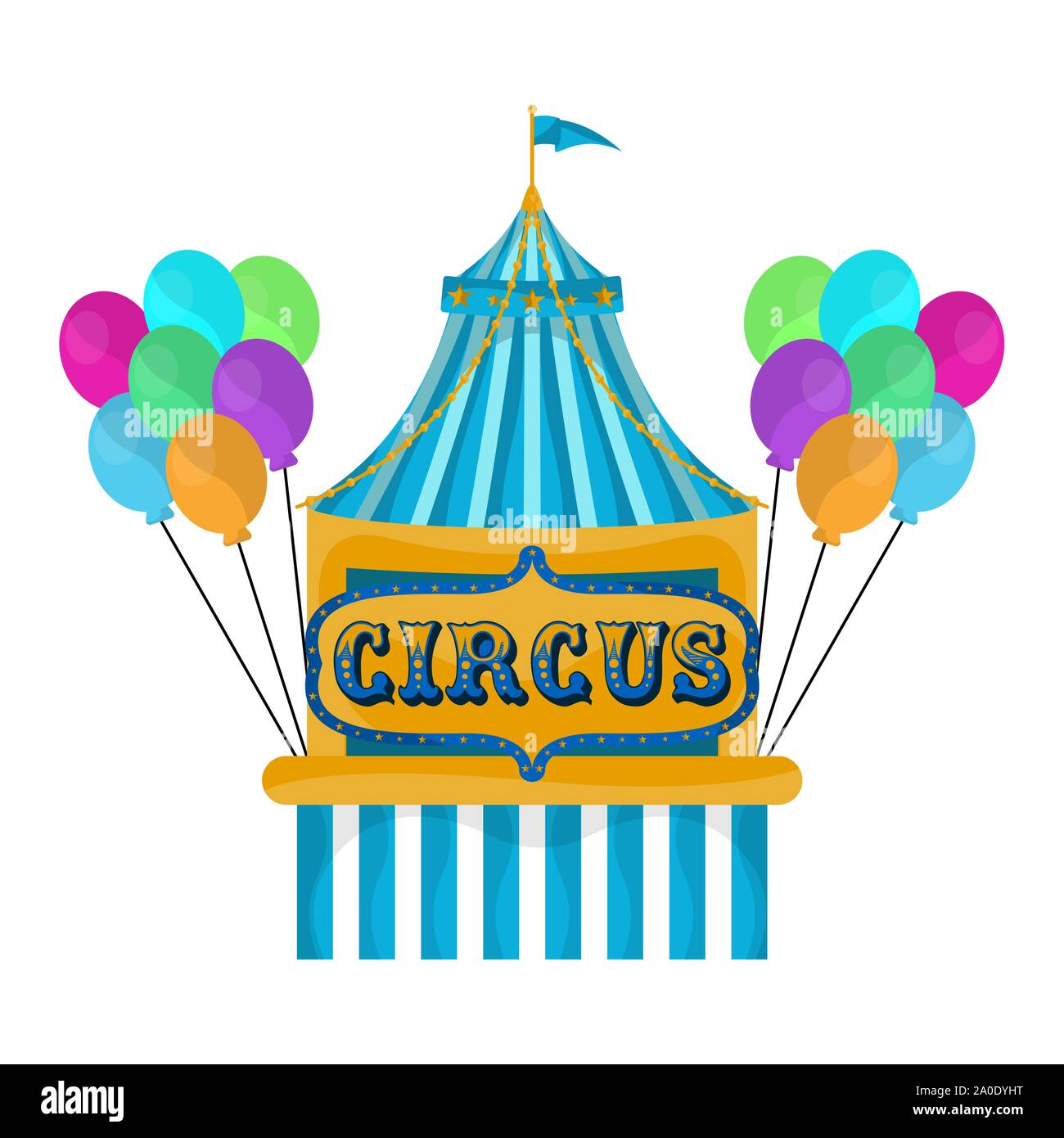 Isolated circus carpet over a white background - Vector illustration ...