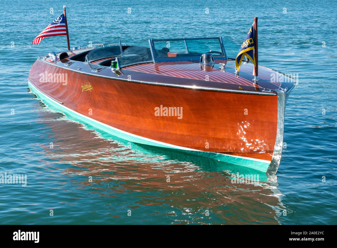 Hacker Craft motor boat Stock Photo Alamy