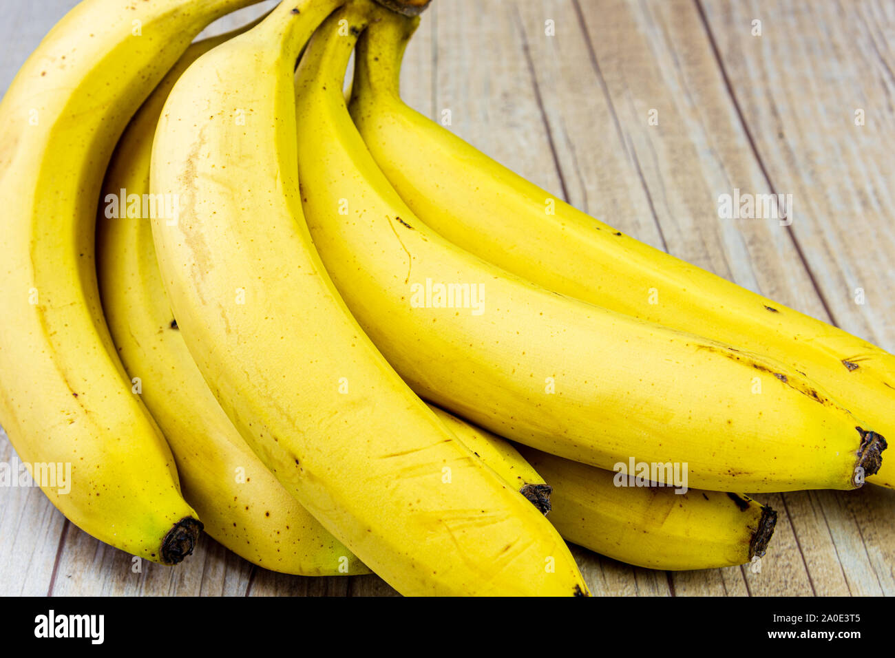 A bunch of Bananas with Blemishes Stock Photo