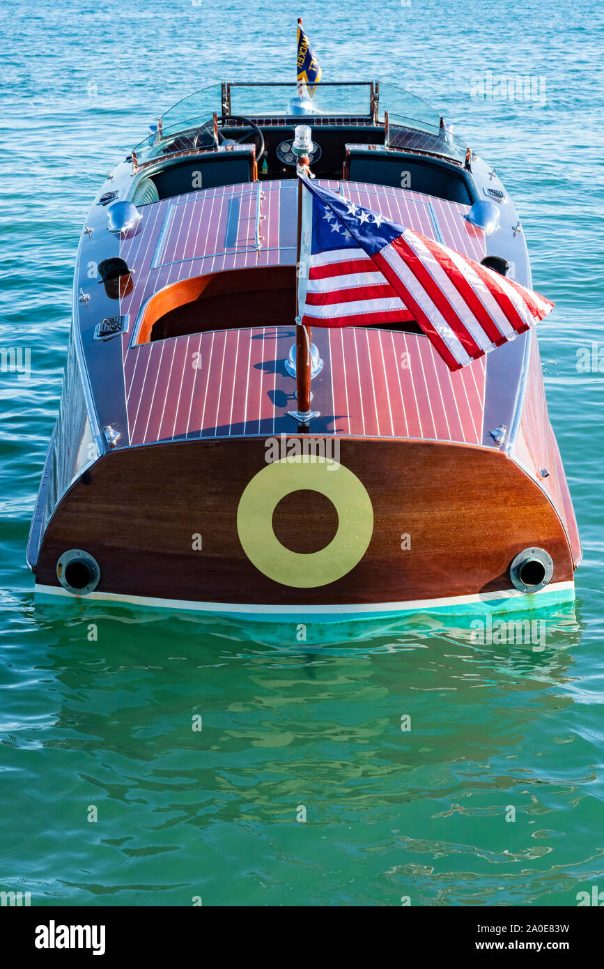 Hacker Craft motor boat Stock Photo Alamy