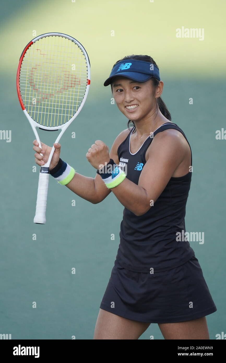 September 21, 2019, Osaka, Japan - Leonard Francois (L),Japanese tennis  player Naomi Osaka s