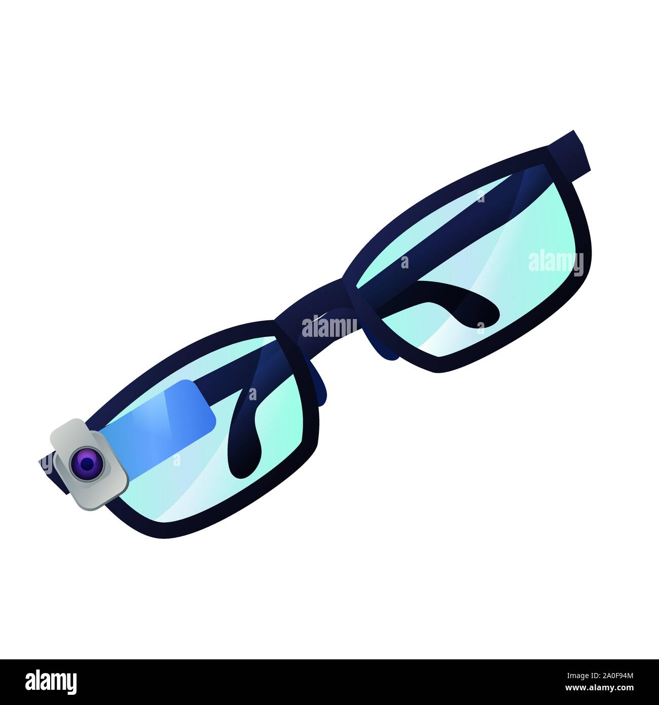 optical eyeglasses with camera vector illustration design Stock Vector