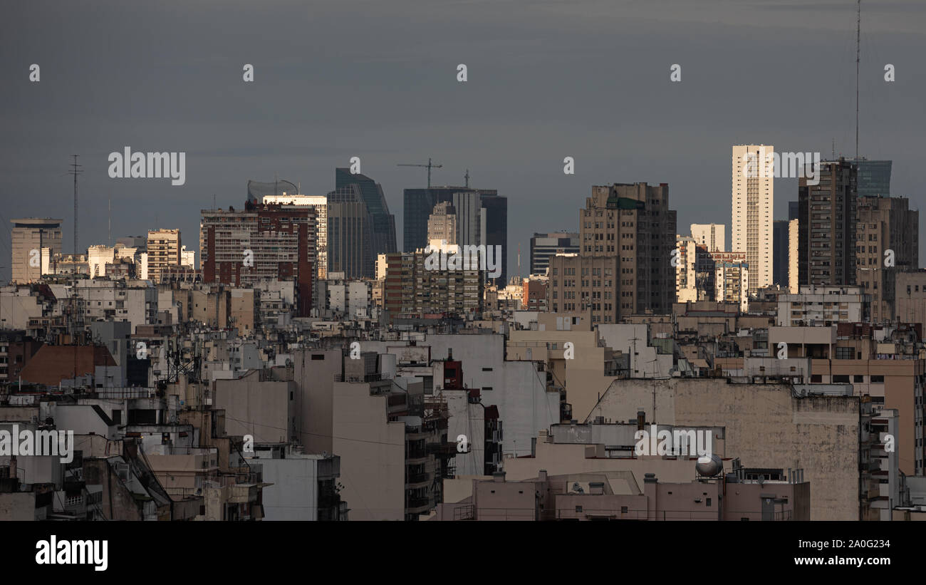 A view of old and new buildings of Buenos Aires city Stock Photo - Alamy