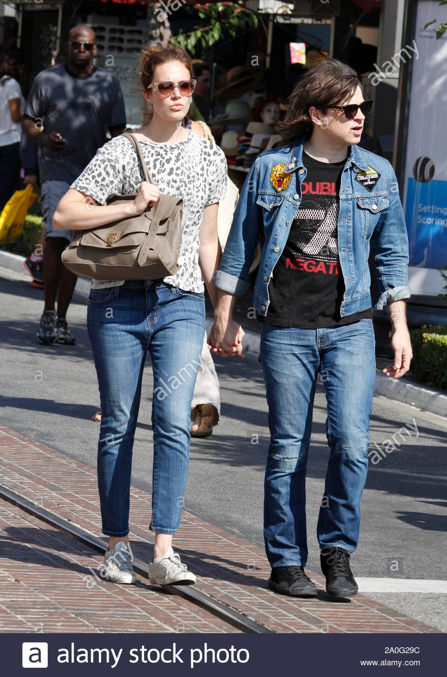 West Hollywood Ca Mandy Moore And Husband Ryan Adams Seen