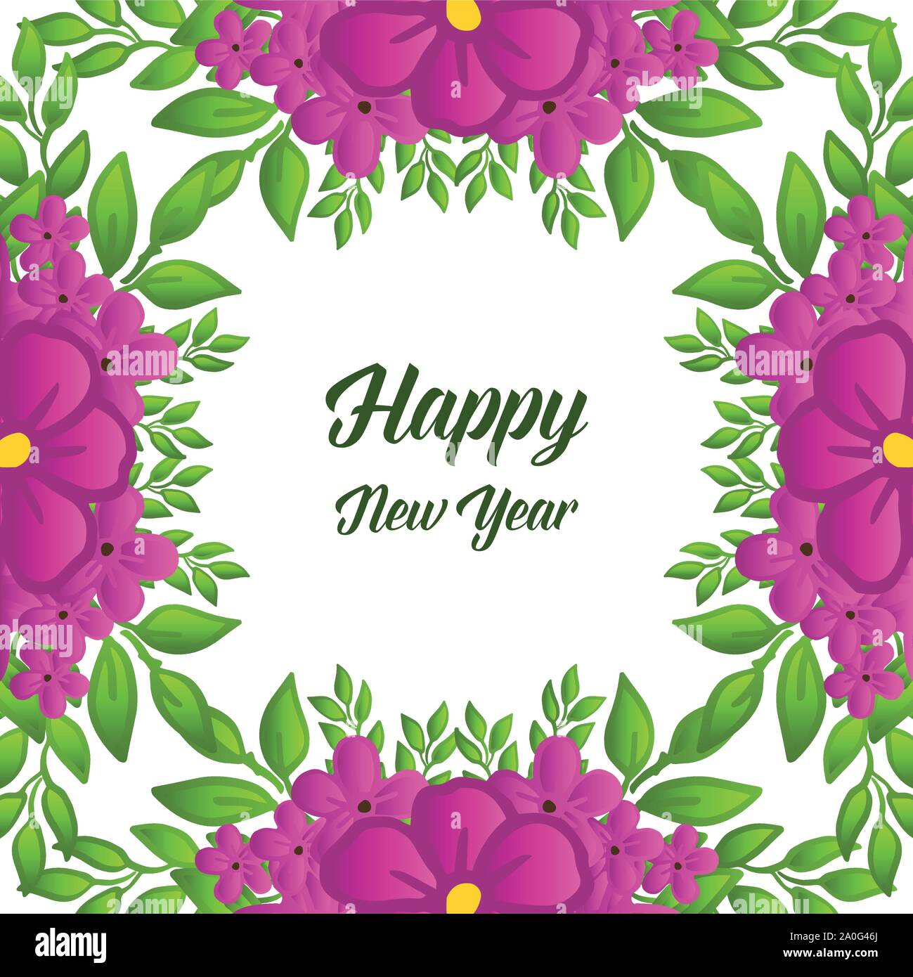 Beauty of purple flower frame, for wallpaper card happy new year. Vector Stock Vector Image & Art - Alamy Beauty of purple flower frame, for wallpaper card happy new year. Vector Stock Vector Image & Art - Alamy