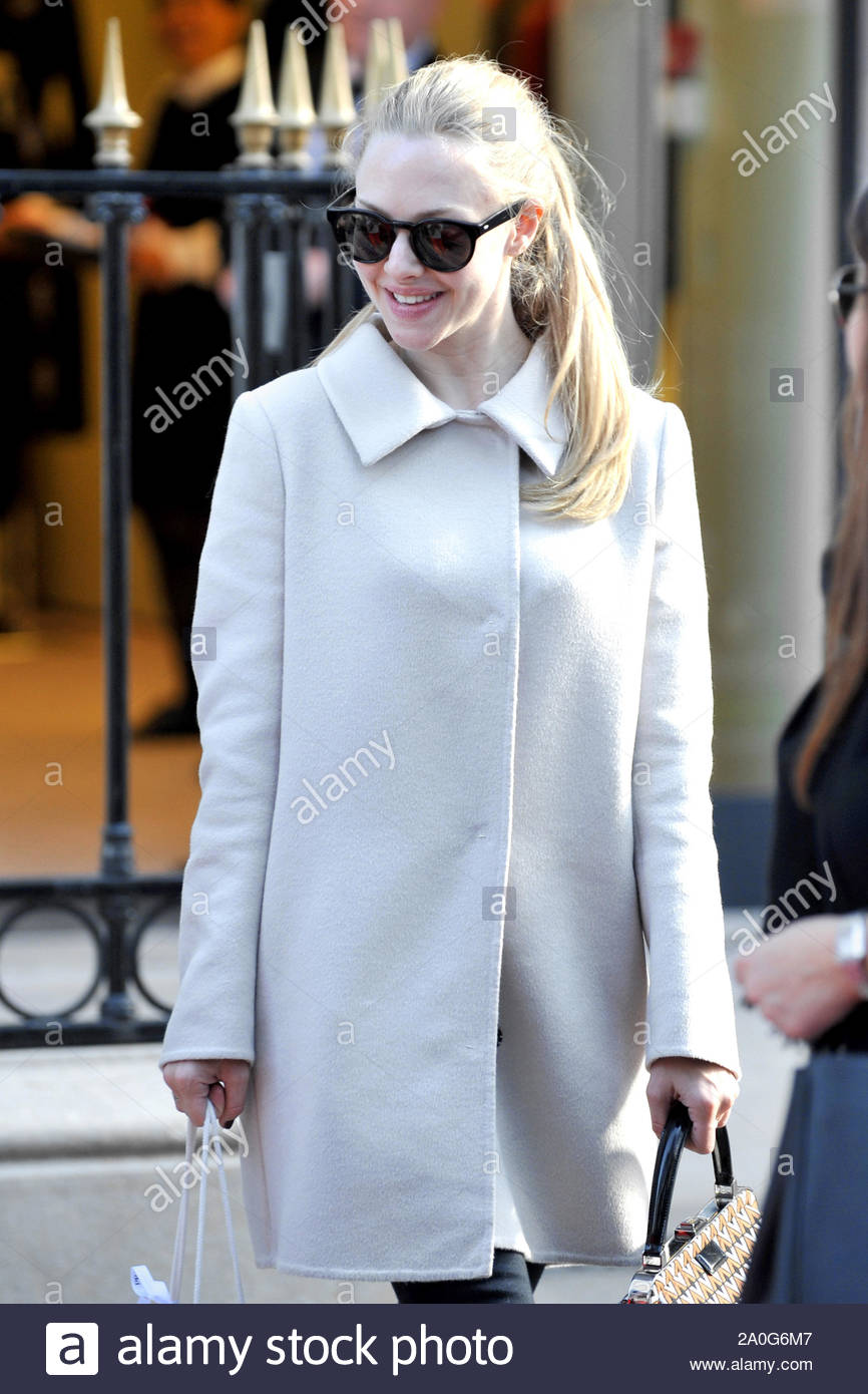 Paris, France - After attending some fashion shows this week, Amanda  Seyfried spent today going around Paris, stopping by a few different stores  such as Isabel Marant, The Kooples, Prada and Caron