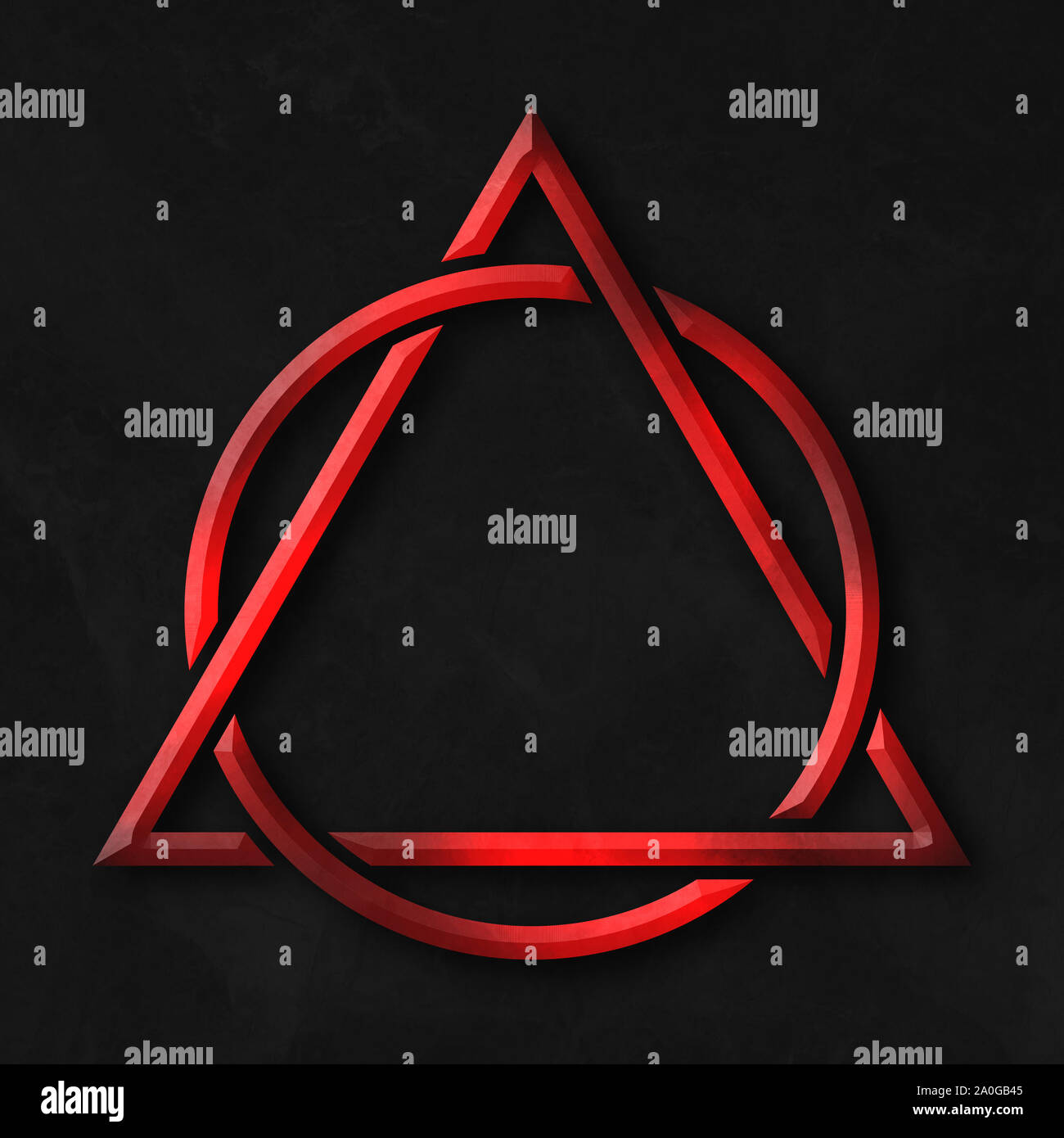Interlocking Triangle and Circle Stock Photo Alamy