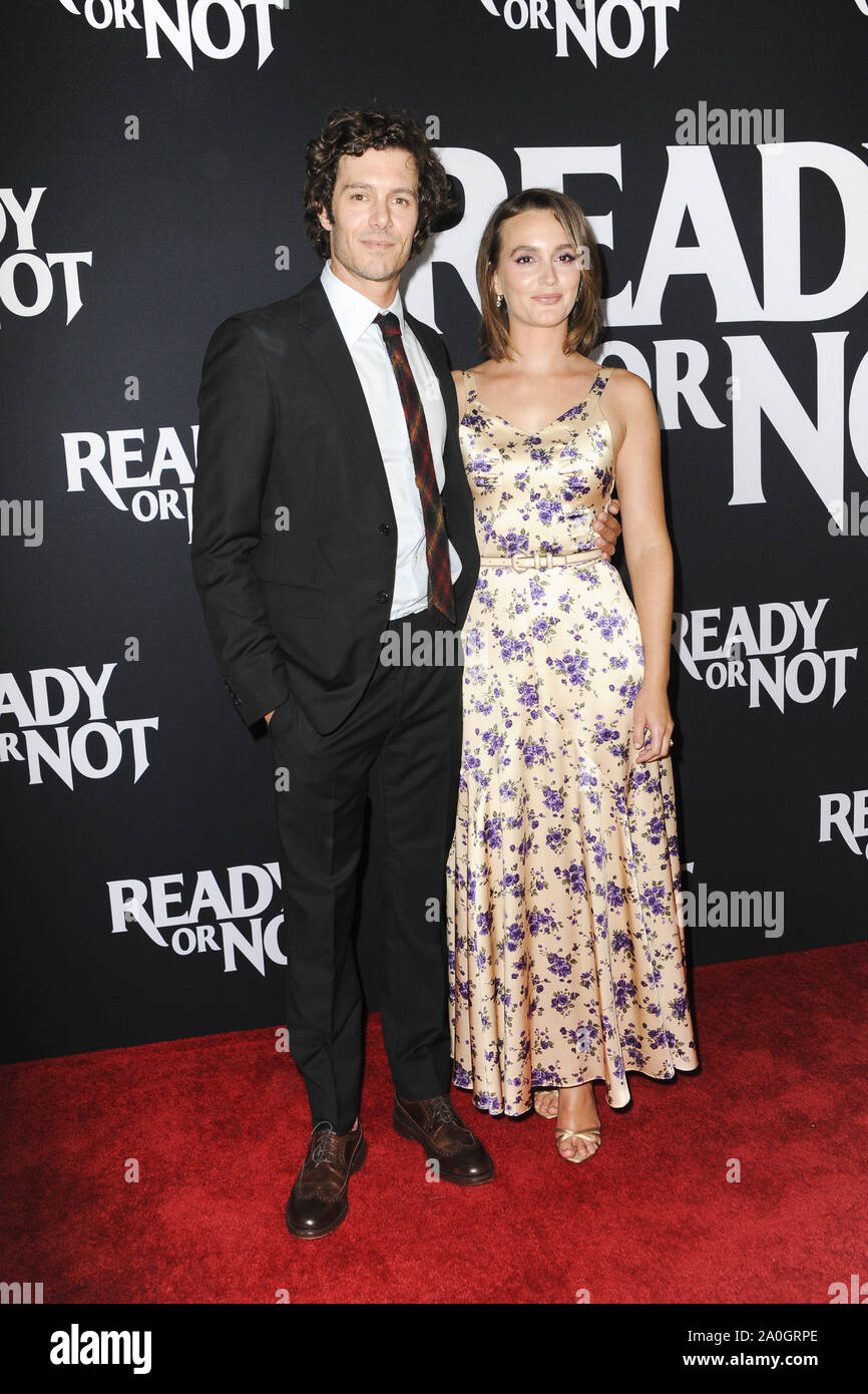 Film Premiere Ready or Not Featuring: Adam Brody, Leighton Meester Where: Los Angeles, California, United States When: 20 Aug 2019 Credit: Apega/WENN.com Stock Photo