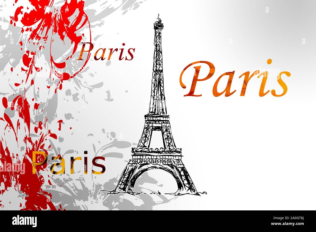 Paris art design illustration Stock Photo - Alamy