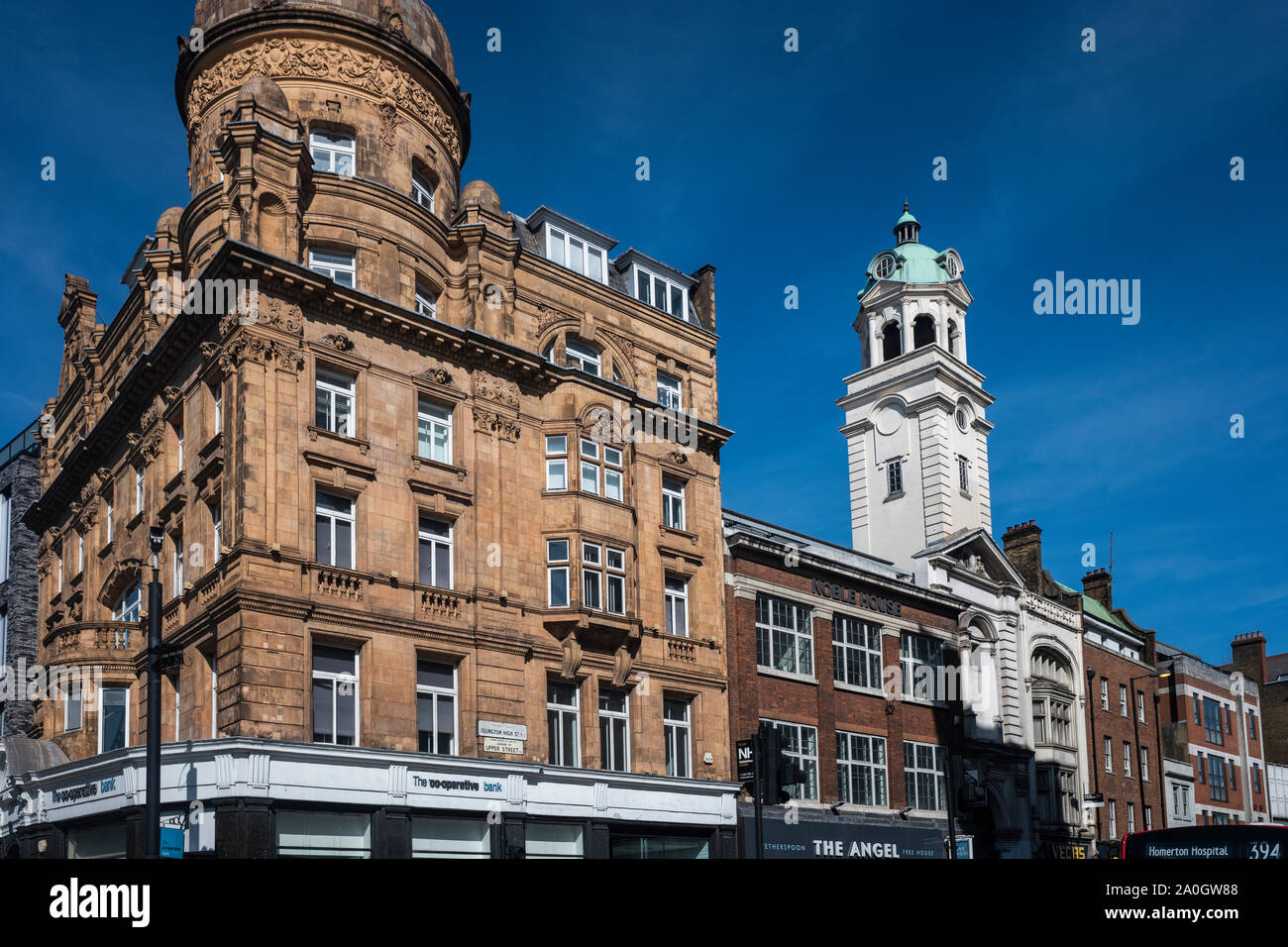 Islington High Street architecture, Borough of Islington, London, England, U.K. Stock Photo