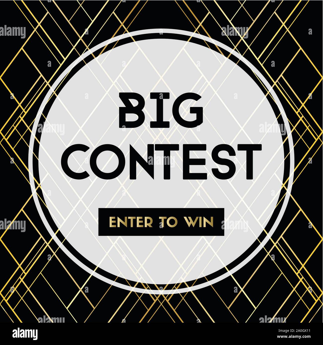 Big contest. Enter to win. Banner for social media Stock Vector
