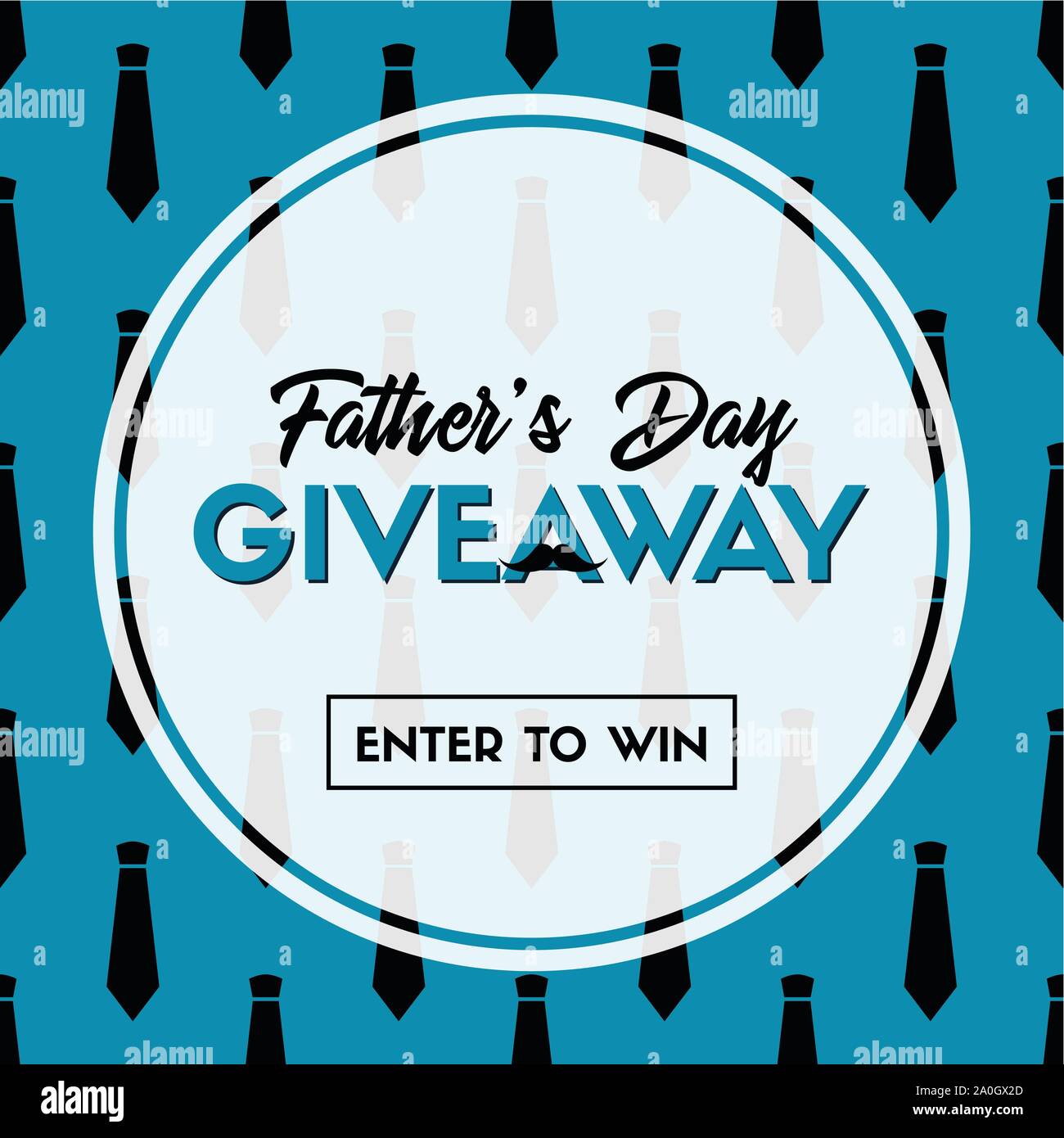 Fathers day giveaway. Enter to win Stock Vector