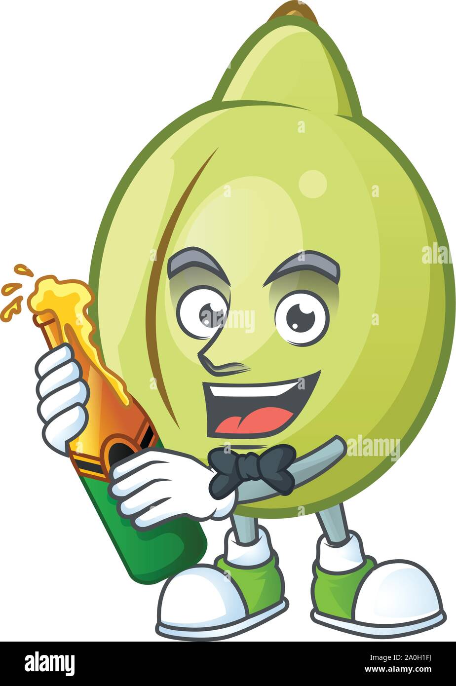 With beer fresh gubinge cartoon character mascot style Stock Vector ...