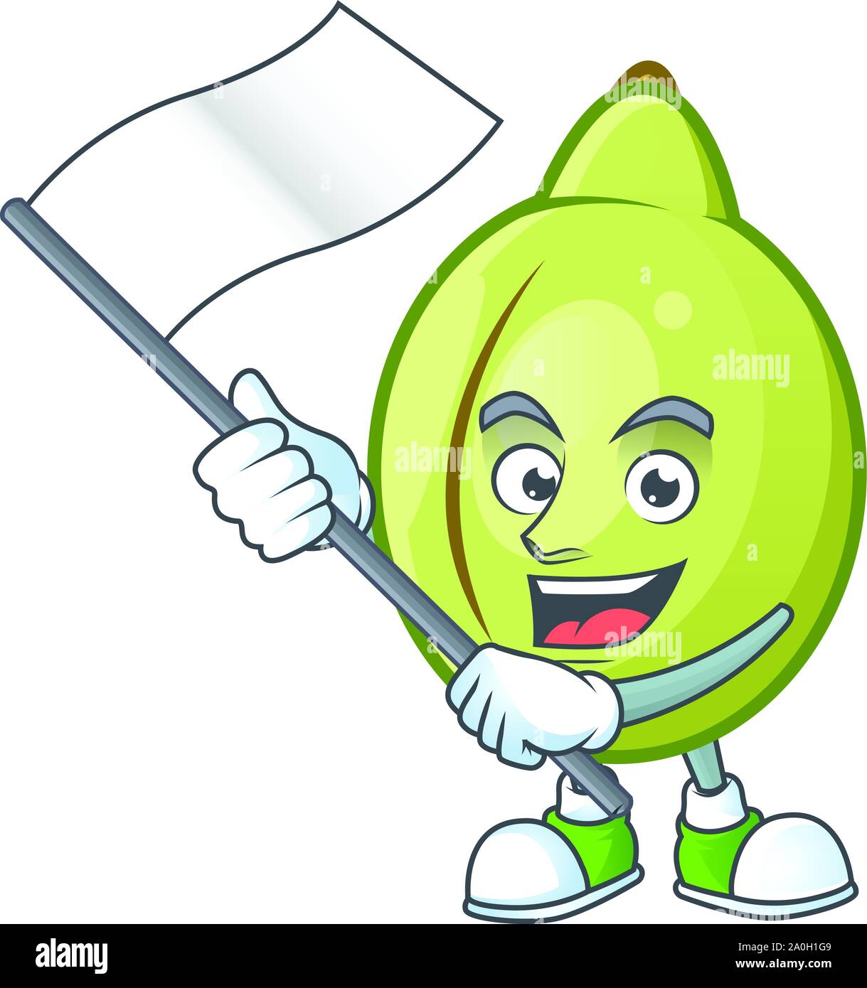 With flag fresh gubinge cartoon character mascot style Stock Vector ...