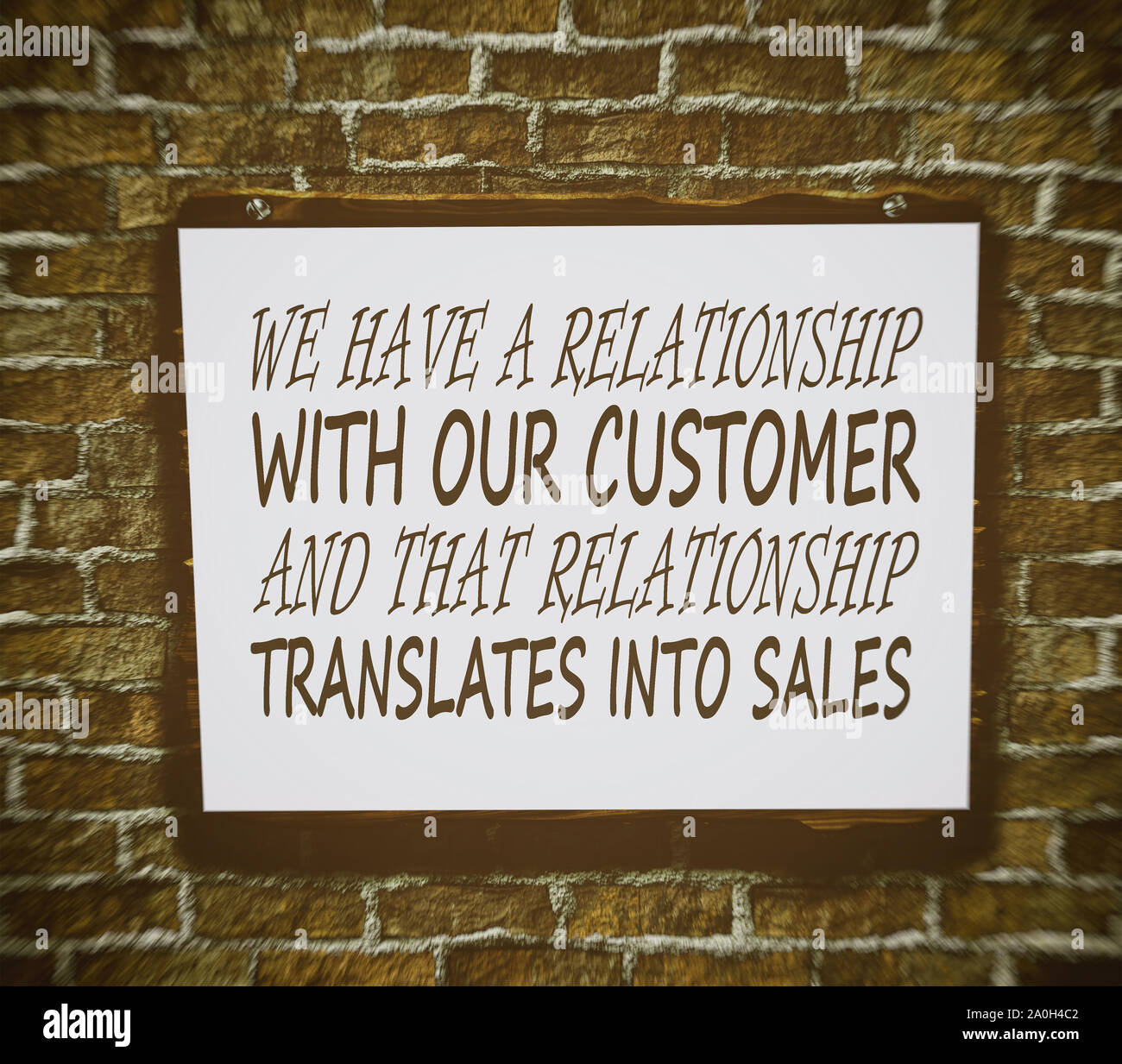 We have a relationship with our customer, and that relationship ...