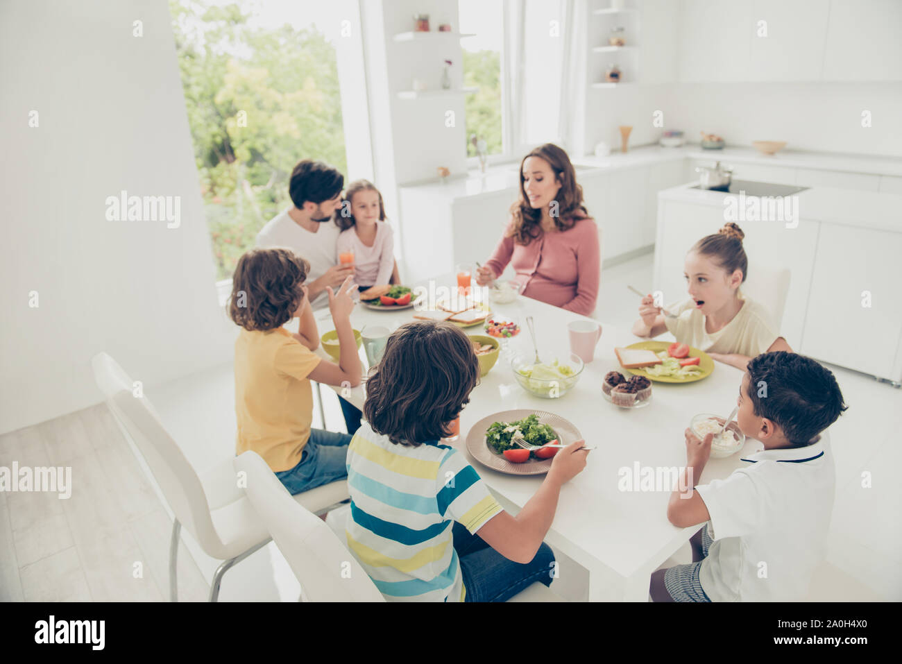 Big nice adorable beautiful lovely family, black brothers and sisters