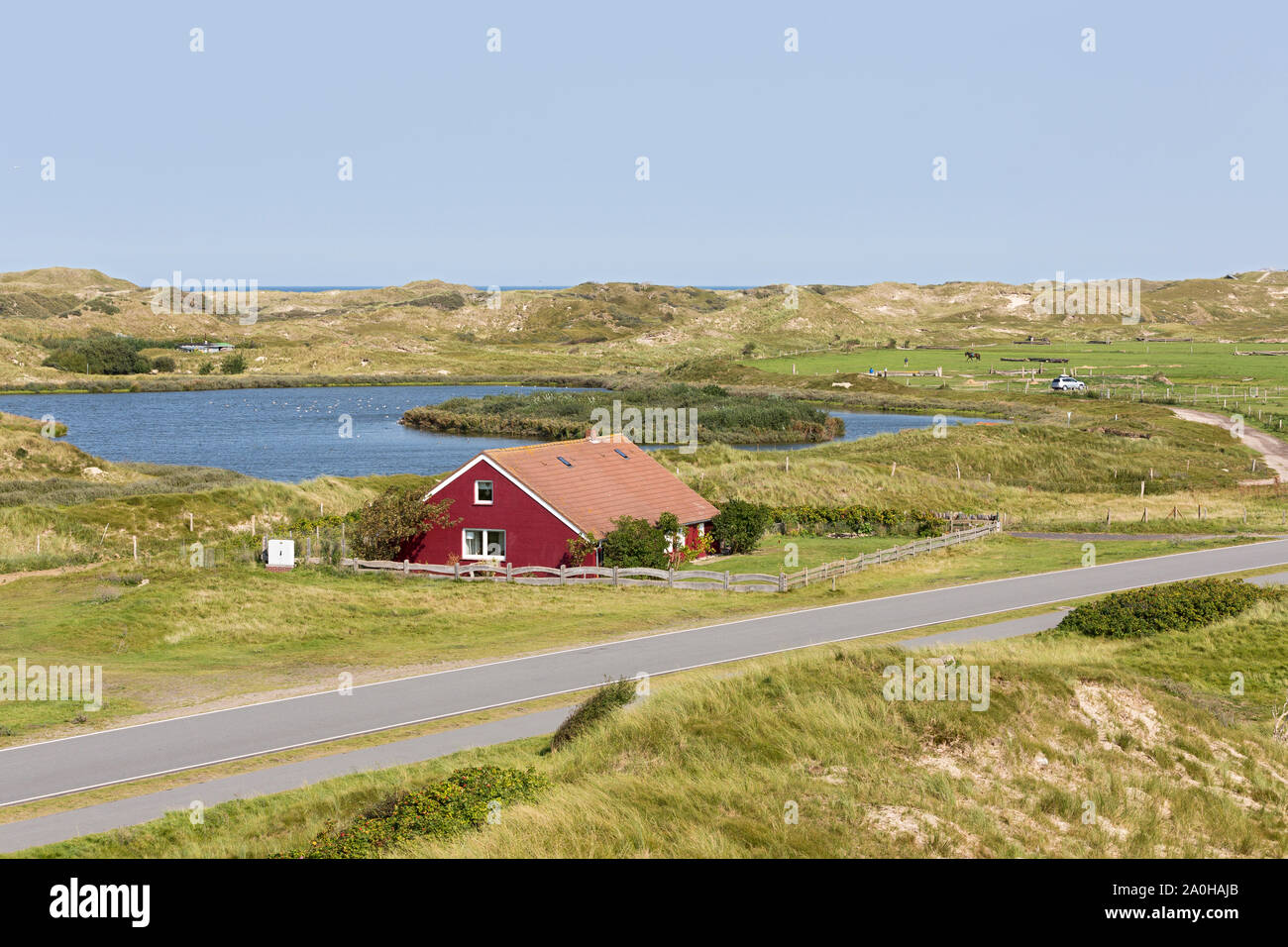 Norderney Dunenlandschaft Haus Meer Stock Photo Alamy