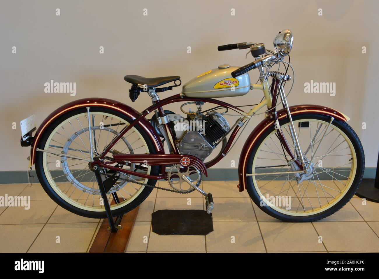 A whizzer motorised bicycle. Stock Photo