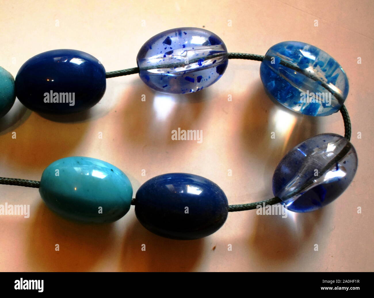 worry beads, bead, crystal, blue, Creece Stock Photo