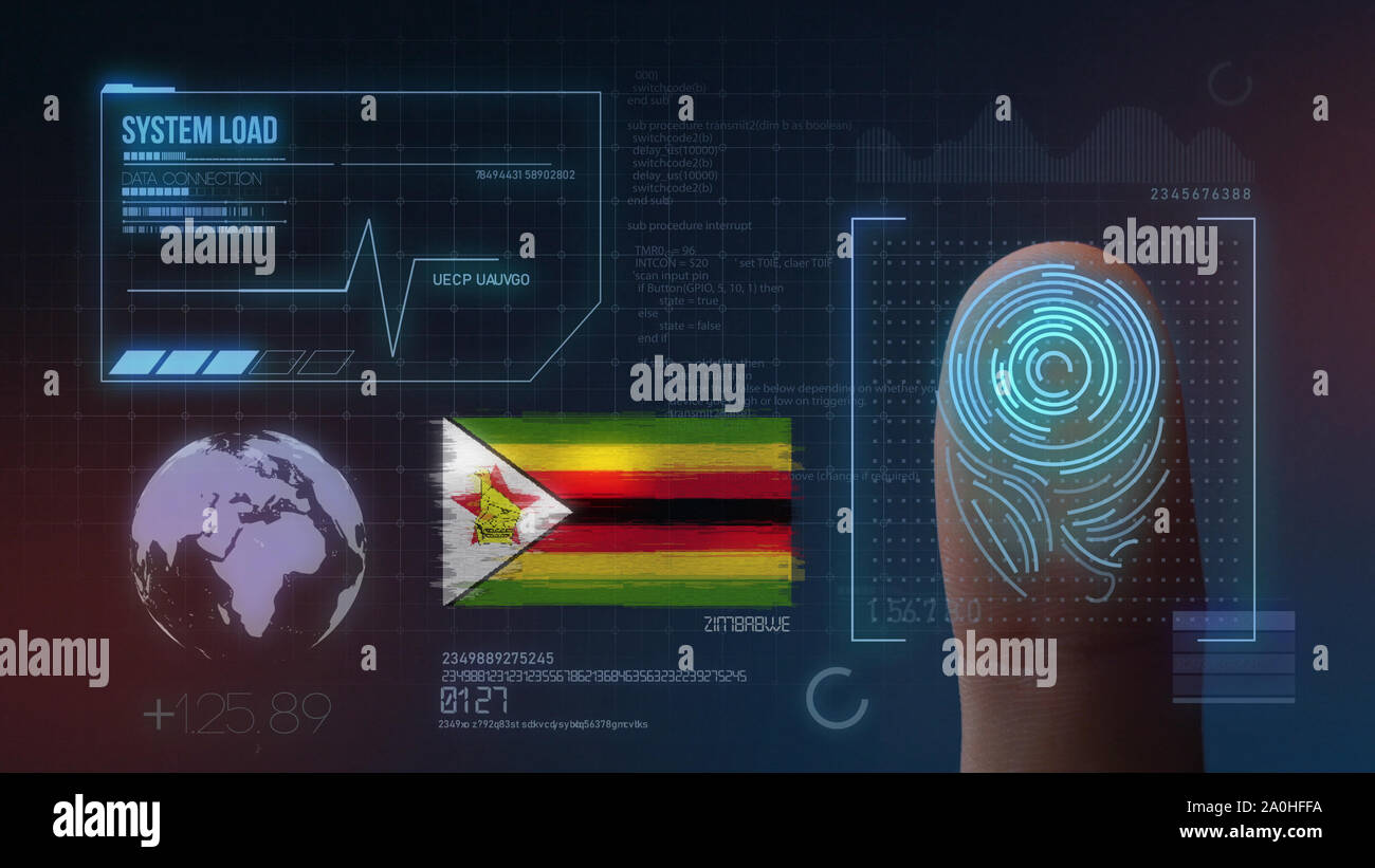 Finger Print Biometric Scanning Identification System. Zimbabwe