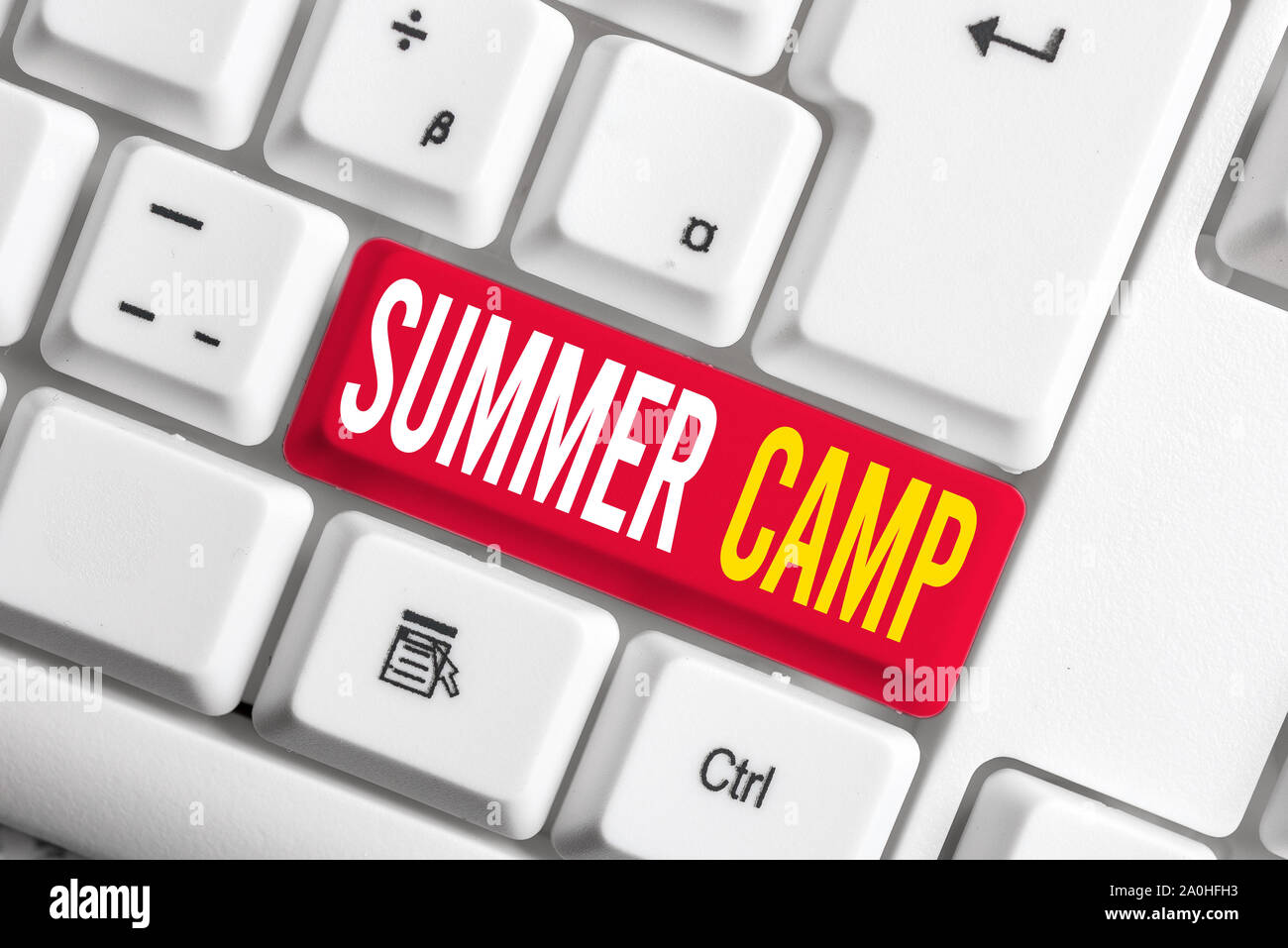 Handwriting text writing Summer Camp. Conceptual photo Supervised ...