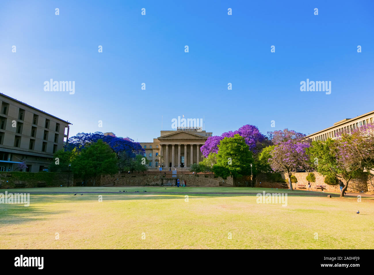 Johannesburg, South Africa - October 09 2018: Exterior view of the Great Hall at the University of the Witwatersrand in Johannesburg South Africa Stock Photo