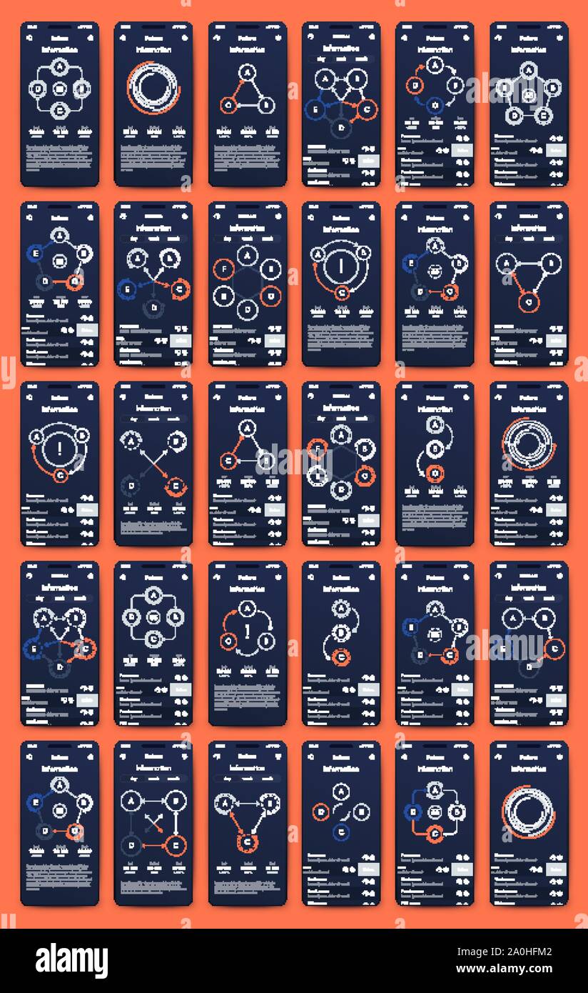 Different UI, UX, GUI screens and flat web icons for mobile apps ...