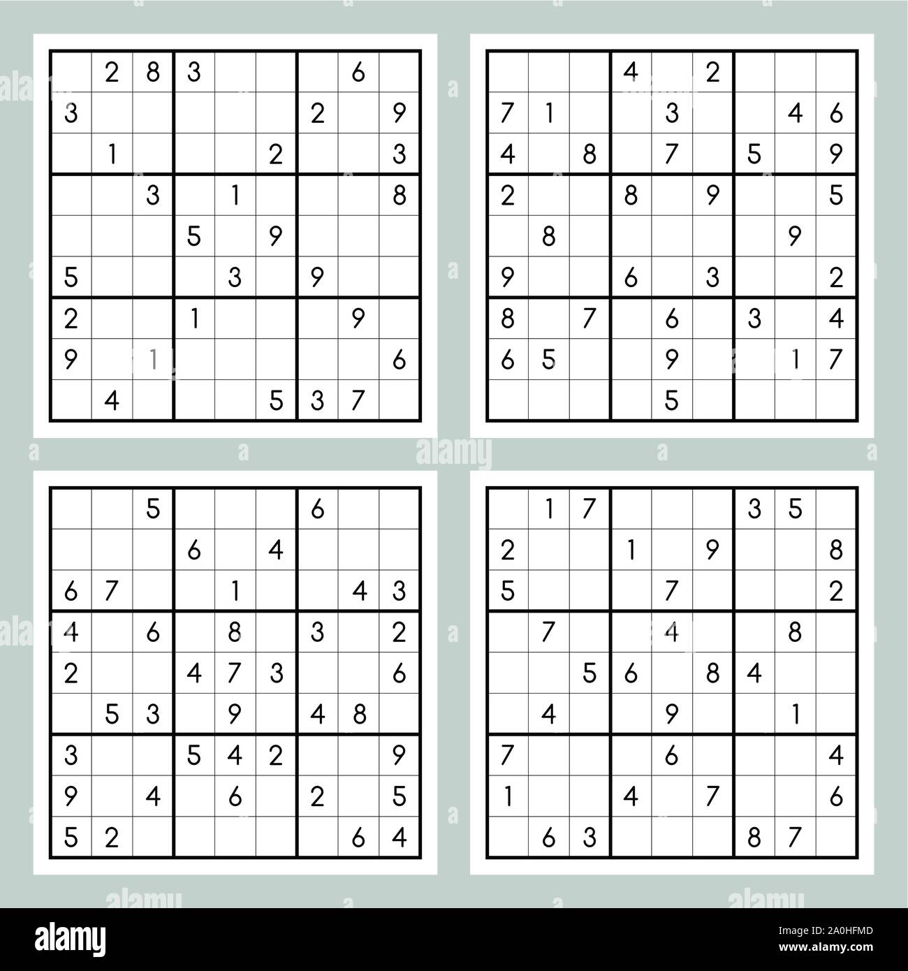 Vector Sudoku puzzle with solution - easy difficulty level Stock Vector  Image & Art - Alamy