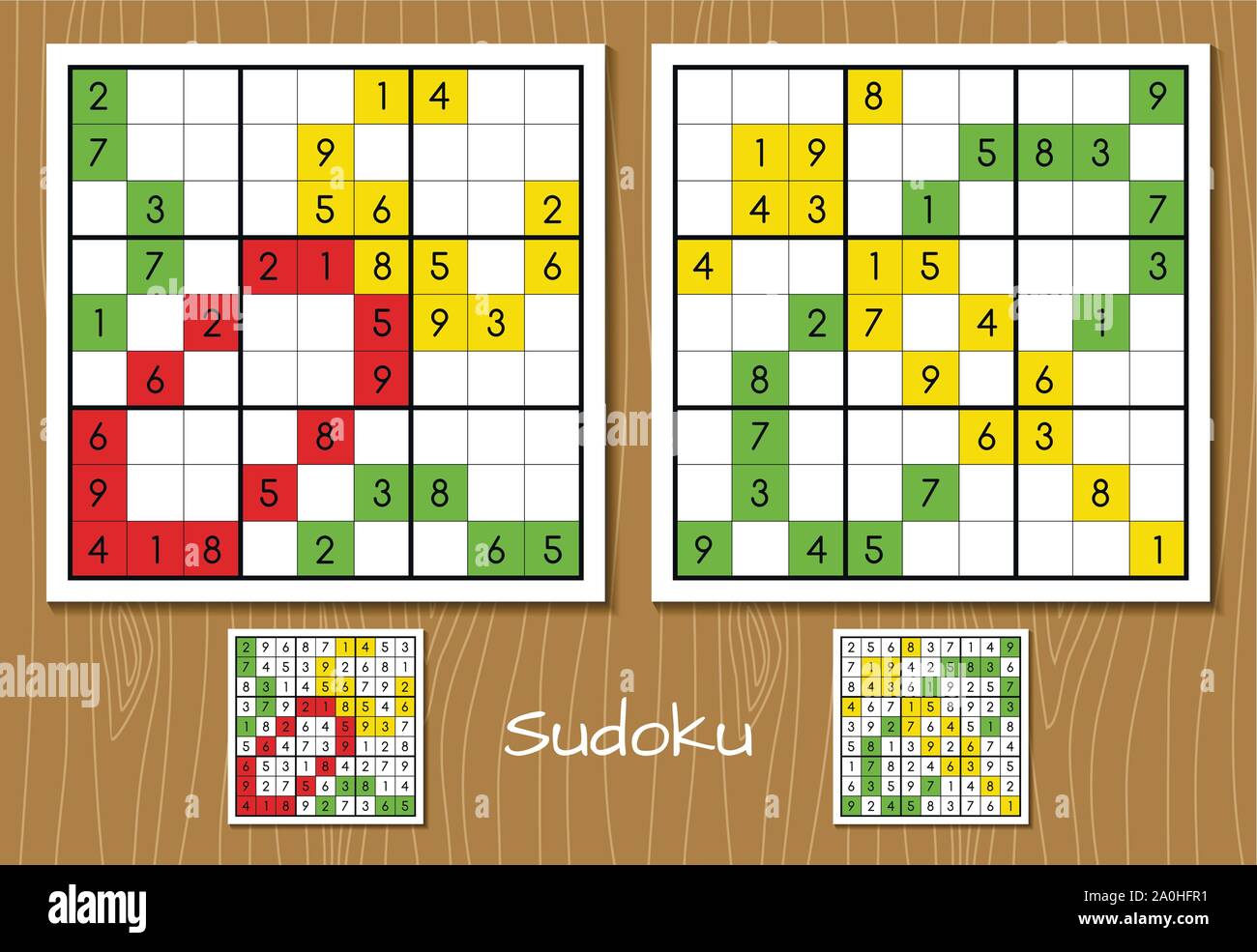 Sudoku middle level vector set Stock Vector Image & Art Alamy