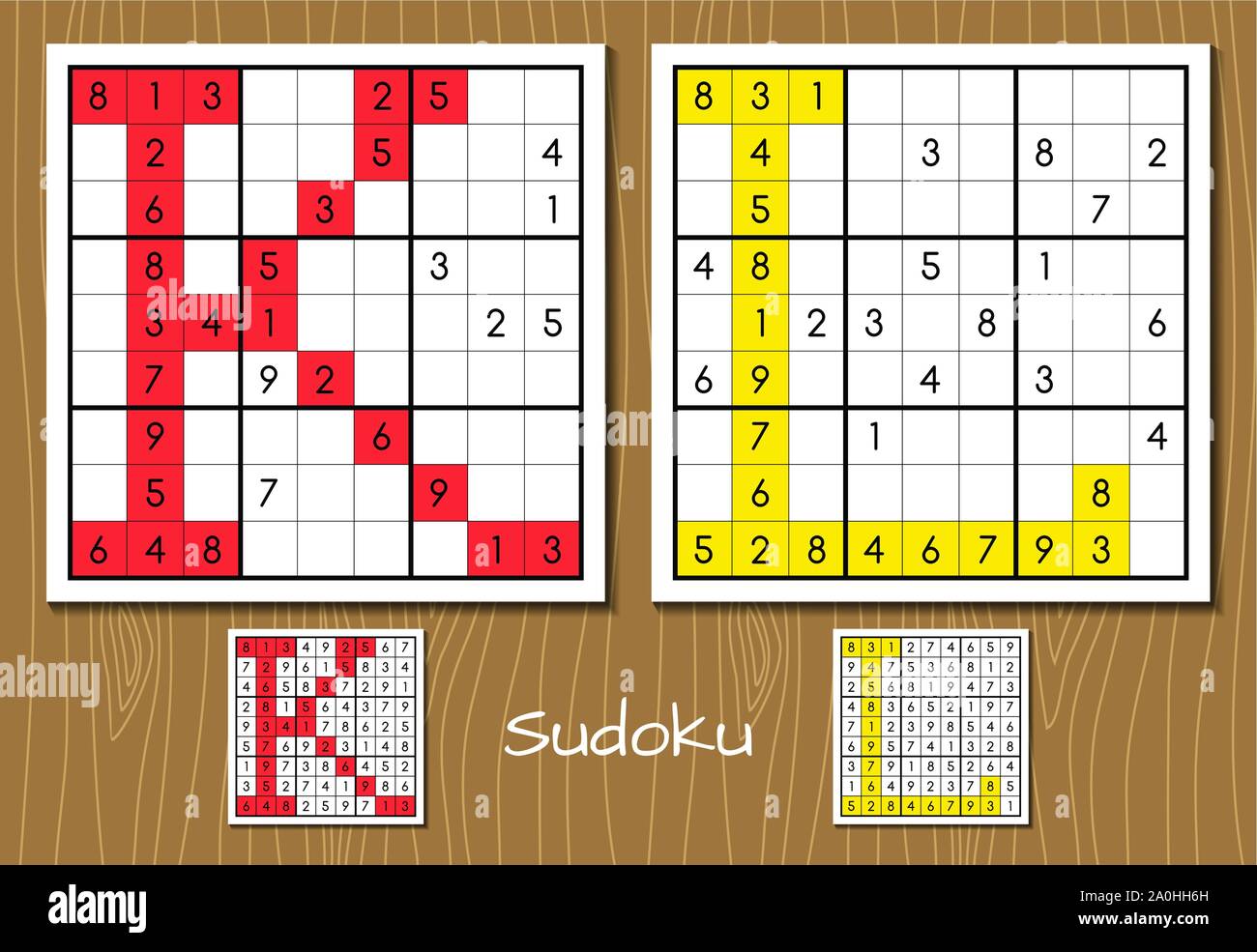 Sudoku set with answers. K, L letters Stock Vector Image & Art - Alamy