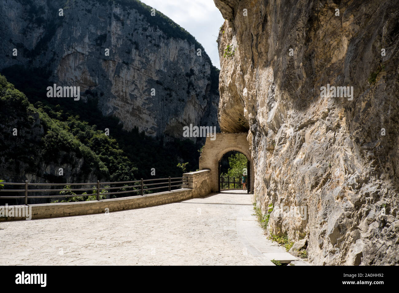 Sanctuary Of Santa Maria Infra Saxa In Genga And Tempietto Valadier By Giuseppe Valadier Stock Photo Alamy