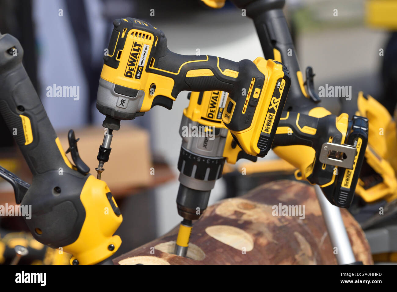 Vilnius, Lithuania - April 25: DeWalt power tools in Vilnius on April 25,  2019. DeWalt is an American worldwide brand of power tools and hand tools  fo Stock Photo - Alamy