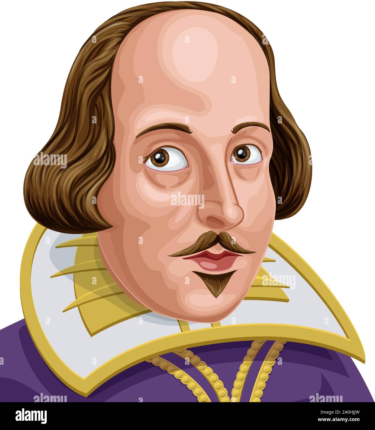 William Shakespeare Portrait Stock Vector Image & Art - Alamy