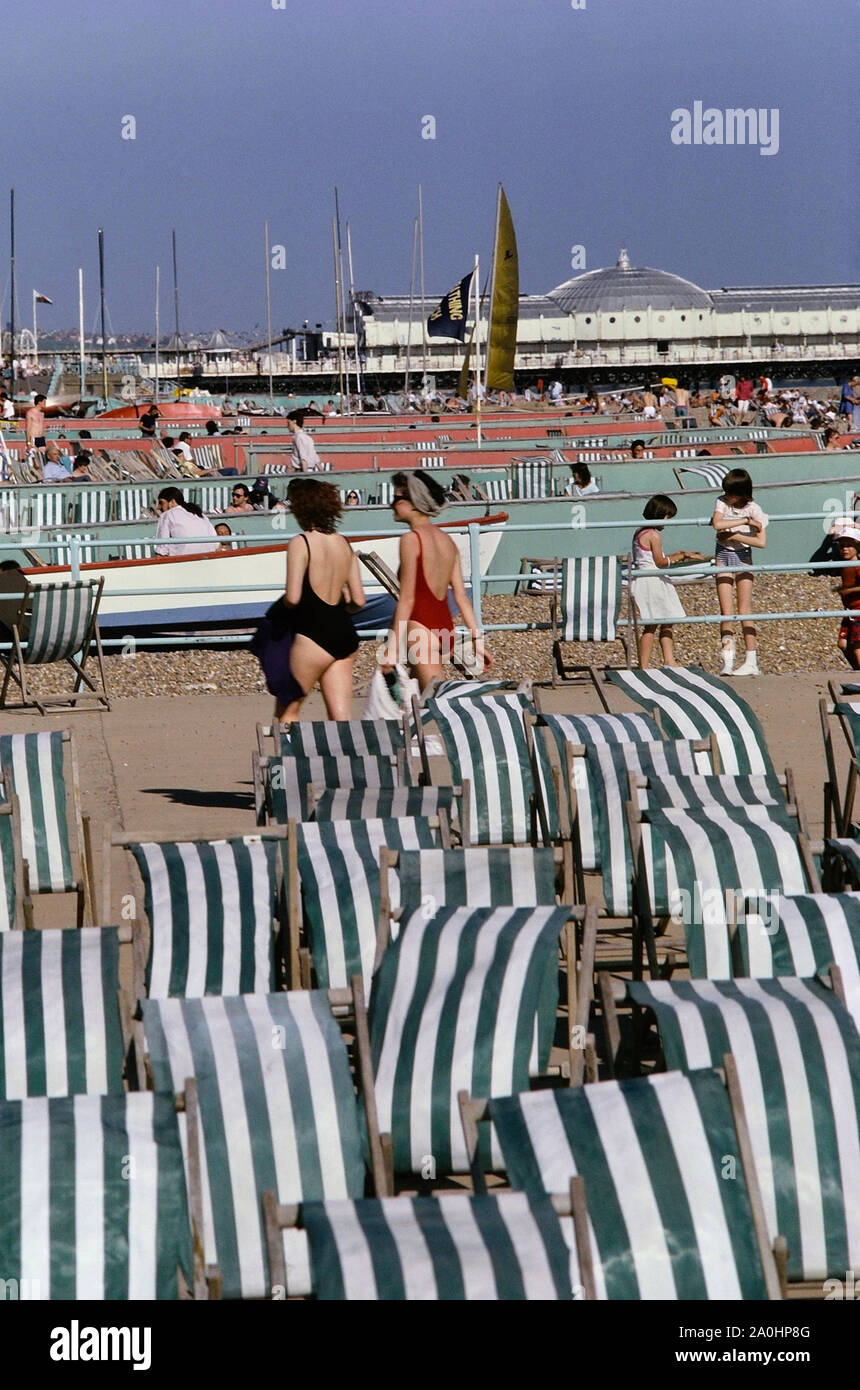 Brighton seafront, East Sussex, England, UK. Circa 1980's Stock Photo