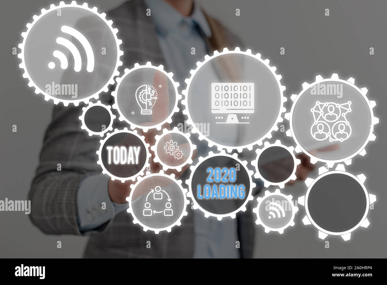 Writing note showing 2020 Loading. Business concept for Advertising the ...