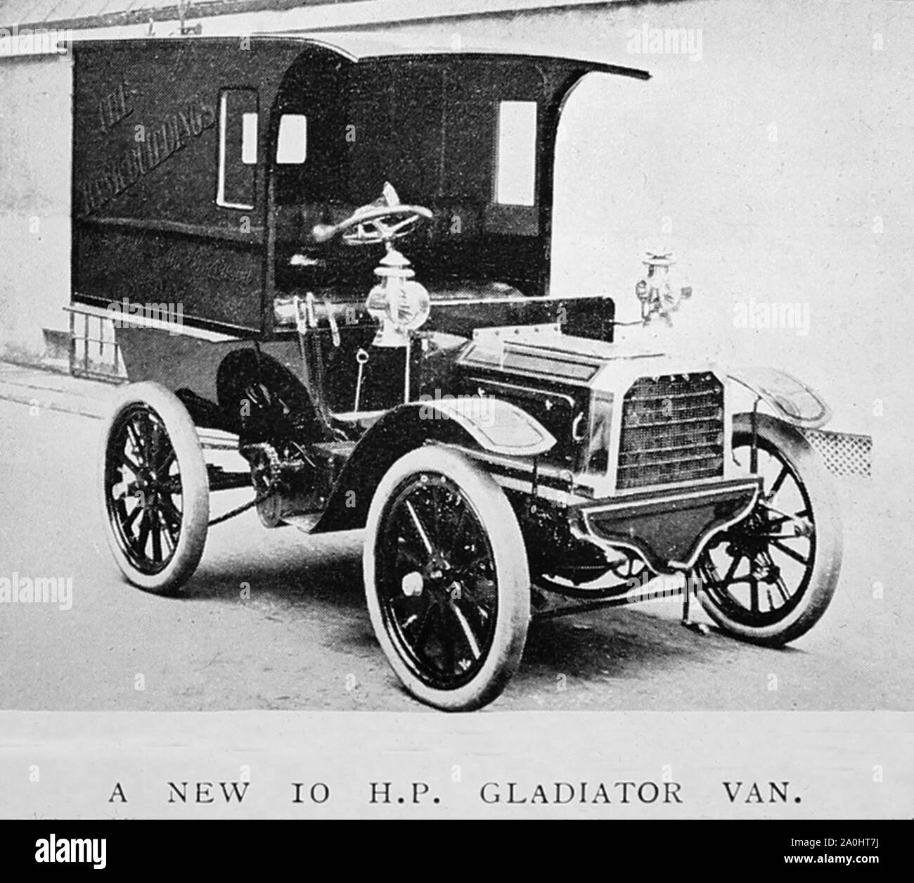10 HP Gladiator van, early 1900s Stock Photo
