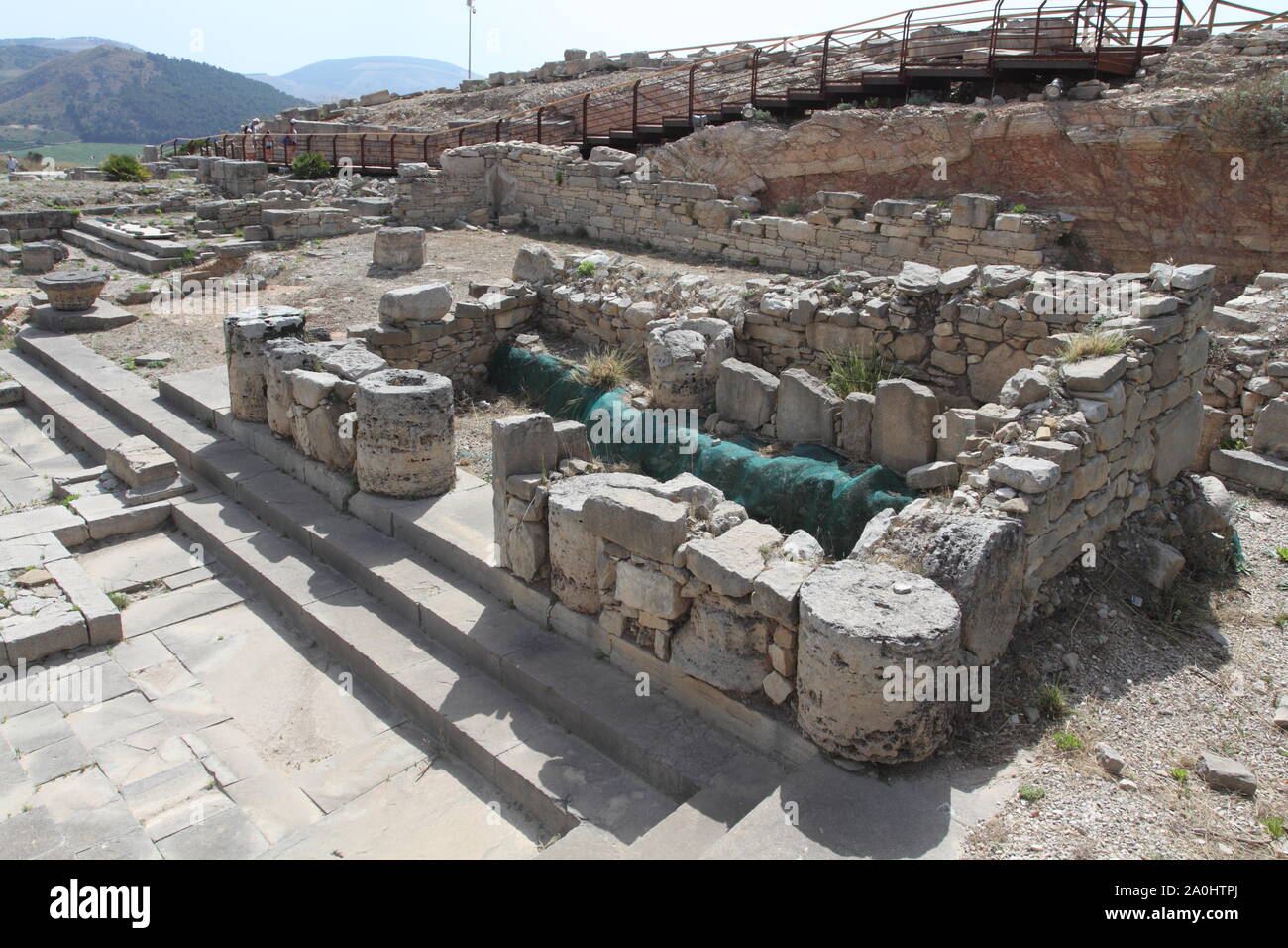 Calatafimi Segesta, Italy - 1 July 2016: the ancient city of Segesta... Stock Photo