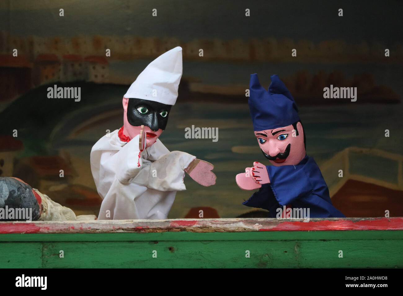Punch and Judy, Rome, Italy, 15 September 2019, Photo by Richard Goldschmidt Stock Photo Alamy