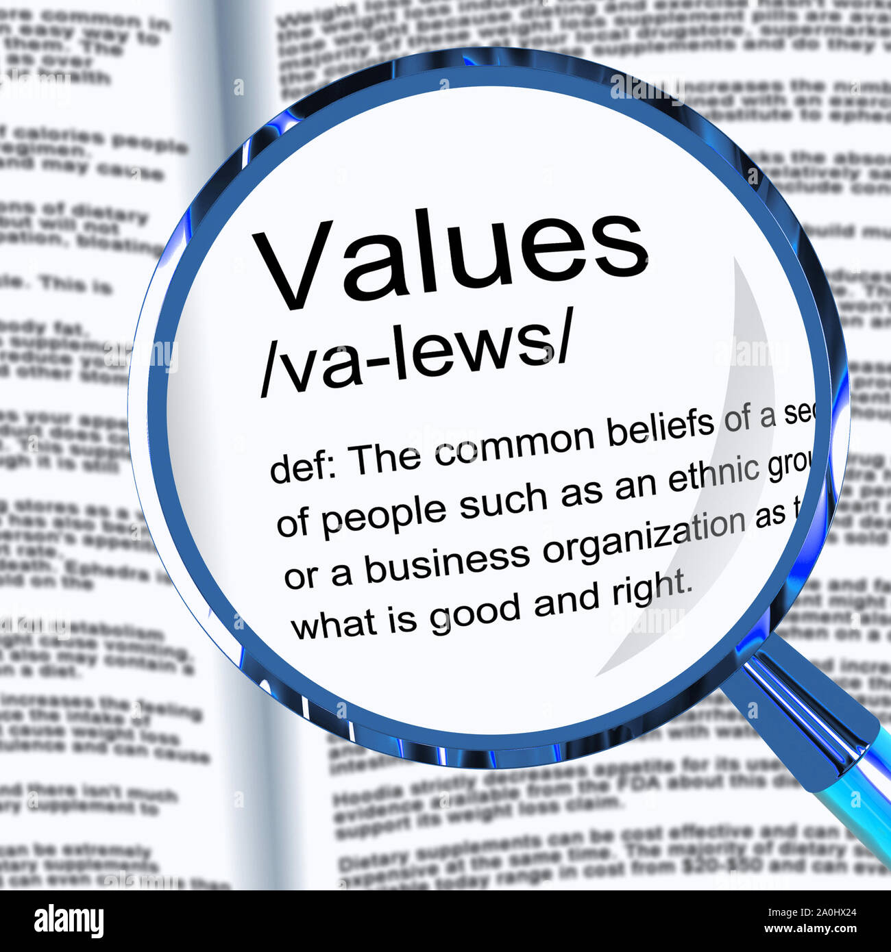 Values concept icon means honesty and moral code of conduct. Fair social attitude and ethics