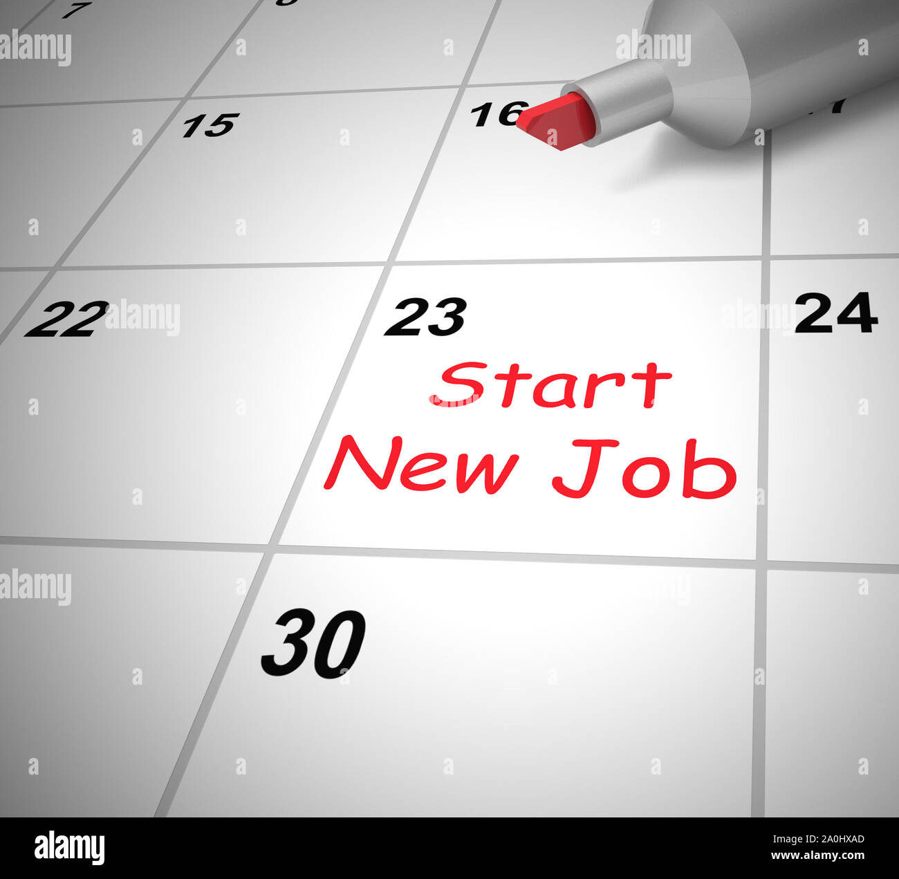 Start new job schedule means assuming a new career position ...