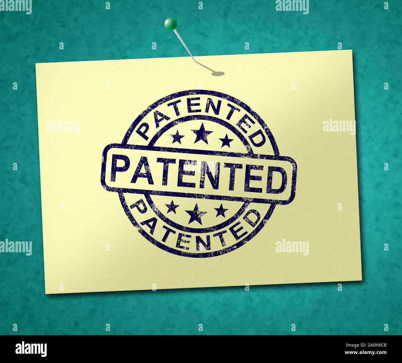 Patented concept icon means copyrighted or having a trademark and owned