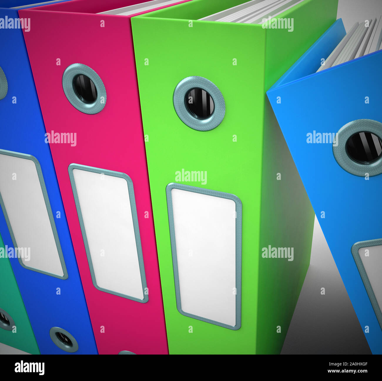 Files of folders concept icon shows data records for filing and record ...