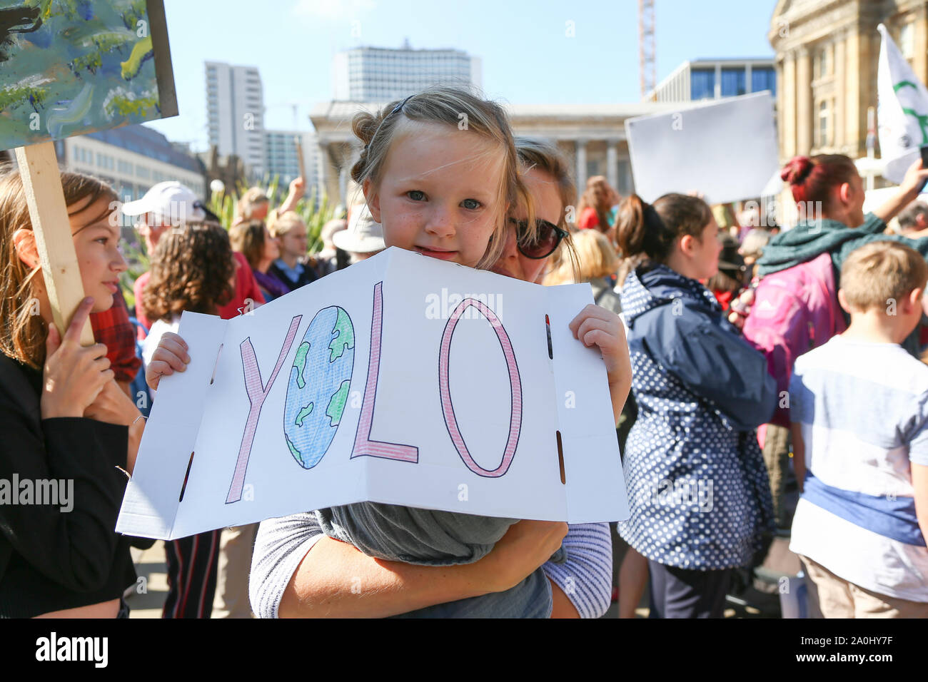 Global Climate Strike protest, Birmingham UK Stock Photo