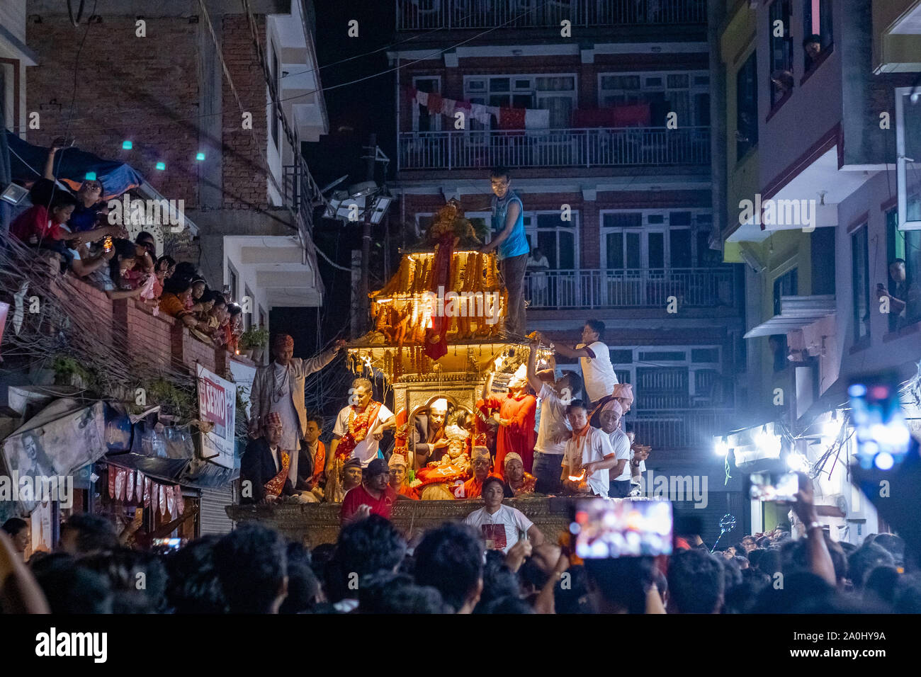 Indra Jatra Festival in Nepal Stock Photo