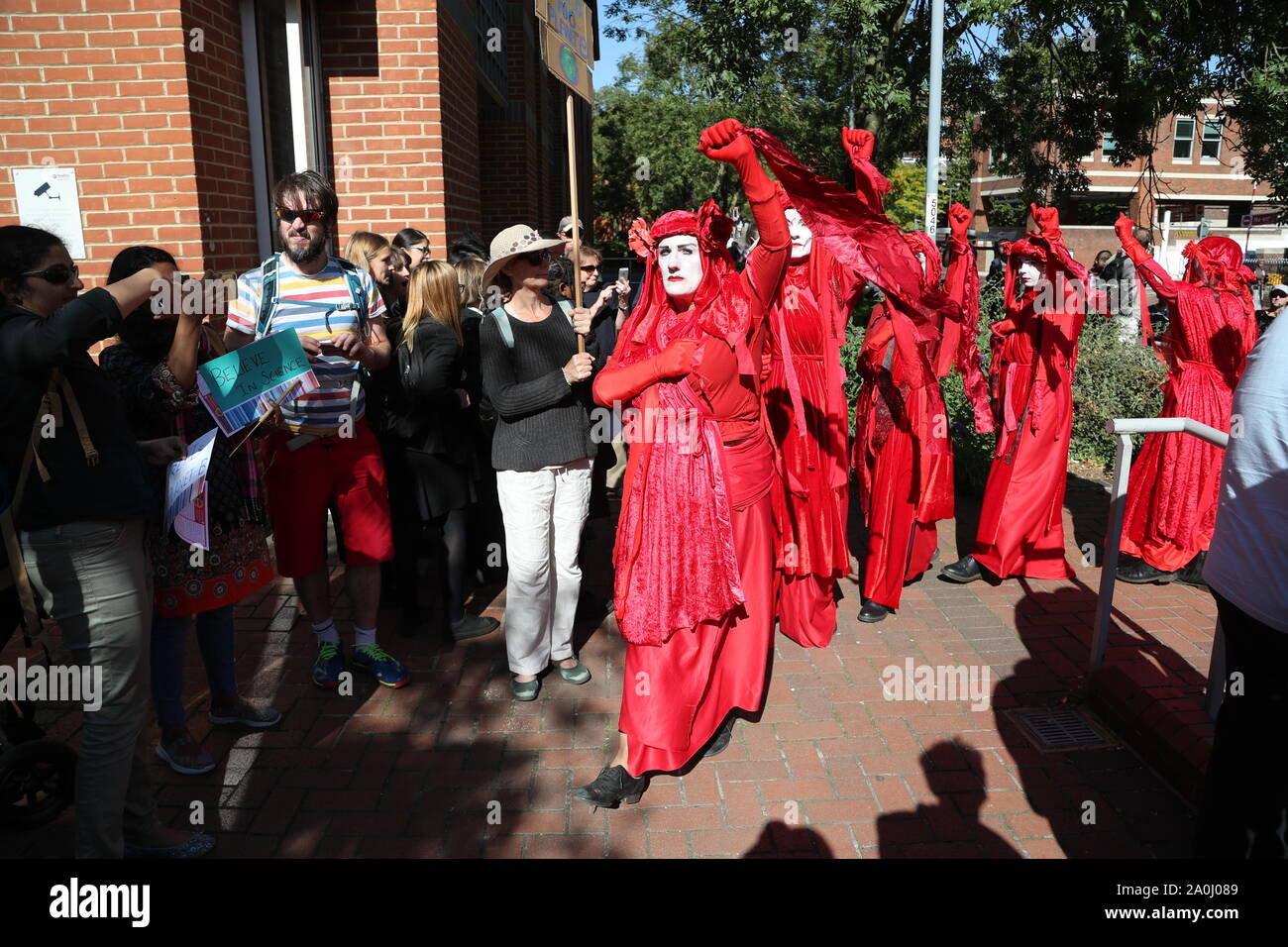 Reading, UK, 20th Sep 2019, Climate Strike Campaigners and activists took to the streets in Reading to highlight the dangers of climate change. Credit: Uwe Deffner / Alamy Live News Stock Photo