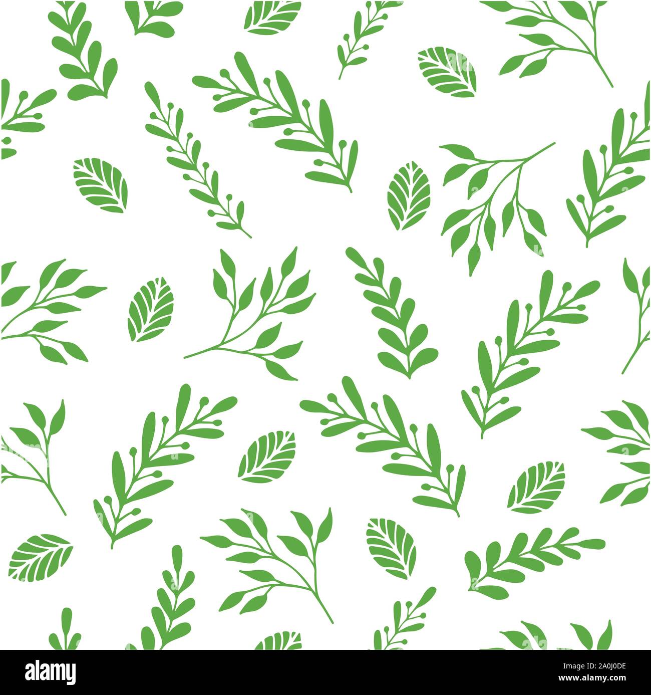 Floral seamless pattern with branches and leaves Stock Vector Image ...