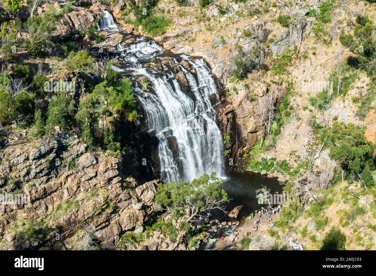 MacKenzie Waterfalls in the Grampians region of Victoria, Australia. Stock Photo