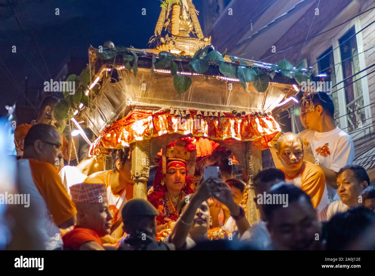 Indra Jatra Festival in Nepal Stock Photo
