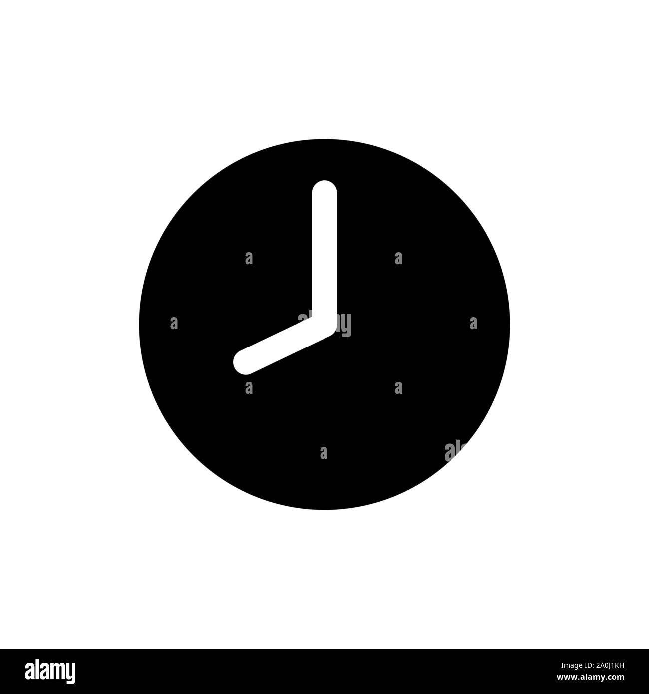 Clock icon in trendy flat style isolated on background. Clock icon page symbol for your web site design. Stock Vector